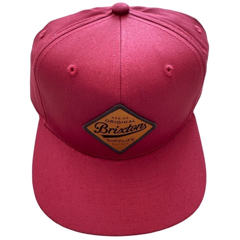 Brixton original Brixton Hat Burgundy Tan Wesson MP crossover  Logo Black Script